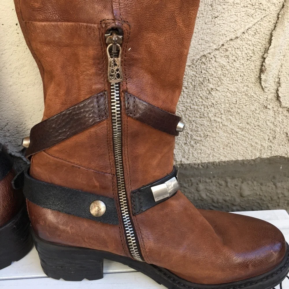 Free People x A.S.98 over the knee Boots in brown size 6
